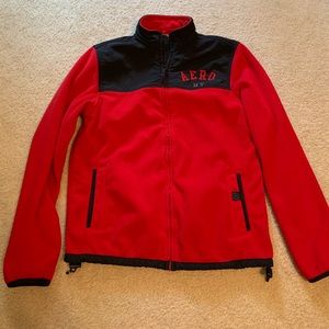Aero men’s red full zip fleece jacket